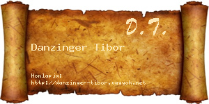 Danzinger Tibor névjegykártya